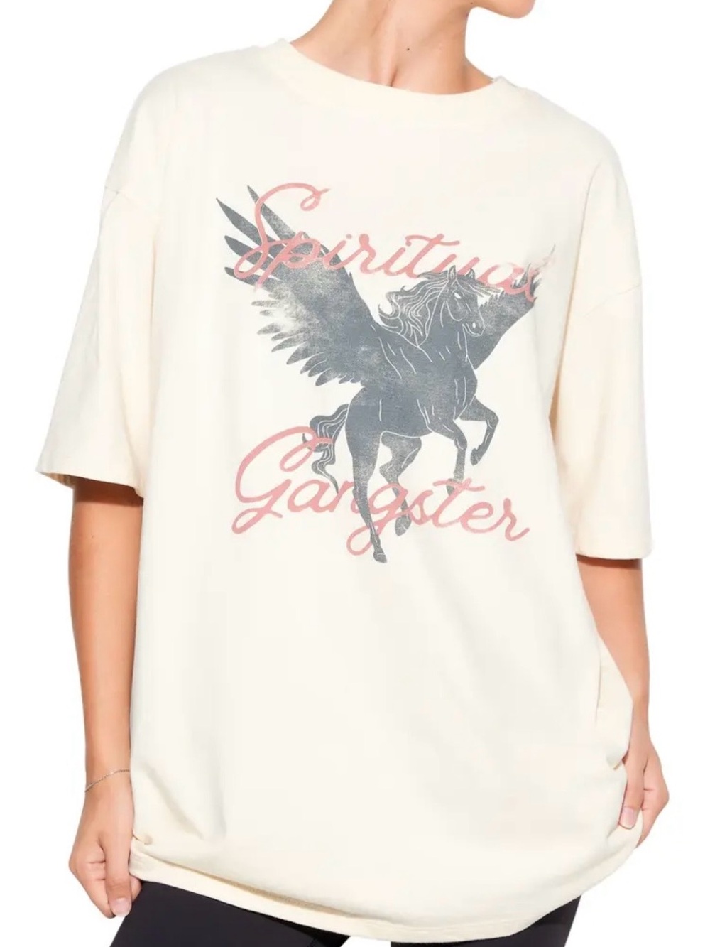 Spiritual Gangster Women’s Cotton Pegasus Short Sleeve Tee Shirt Size XS